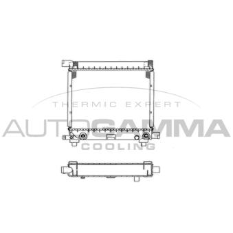Radiateur, refroidissement du moteur AUTOGAMMA OEM 1245008403