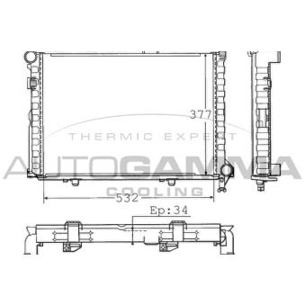Radiateur, refroidissement du moteur AUTOGAMMA 100546