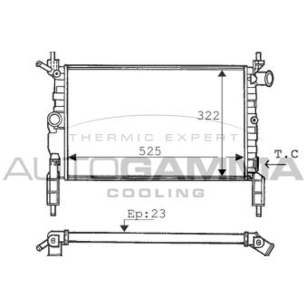 Radiateur, refroidissement du moteur AUTOGAMMA OEM 1300113