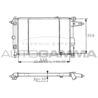 Radiateur, refroidissement du moteur AUTOGAMMA 100672