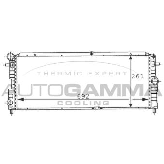 Radiateur, refroidissement du moteur AUTOGAMMA [100708]