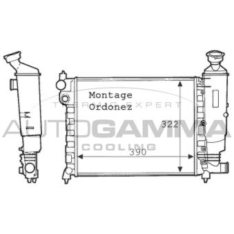Radiateur, refroidissement du moteur AUTOGAMMA OEM 1301C6