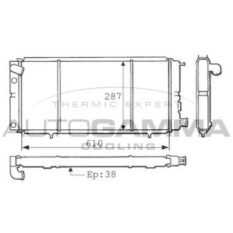 Radiateur, refroidissement du moteur AUTOGAMMA OEM 1300H7