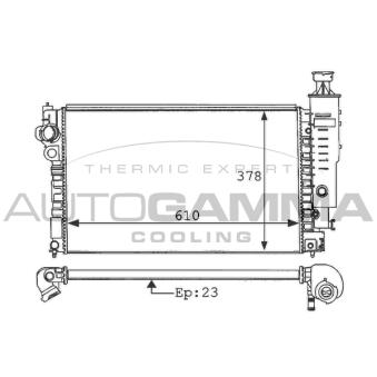 Radiateur, refroidissement du moteur AUTOGAMMA 100771