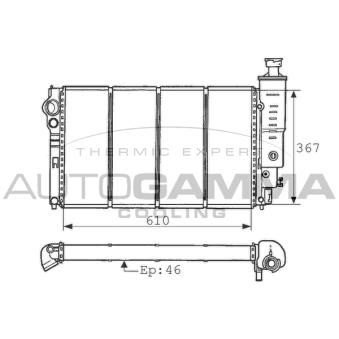 Radiateur, refroidissement du moteur AUTOGAMMA 100773
