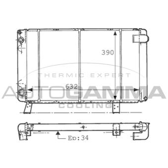 Radiateur, refroidissement du moteur AUTOGAMMA OEM 130945