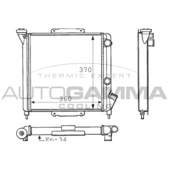 Radiateur, refroidissement du moteur AUTOGAMMA OEM 7702159882