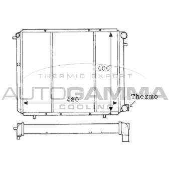 Radiateur, refroidissement du moteur AUTOGAMMA 100855