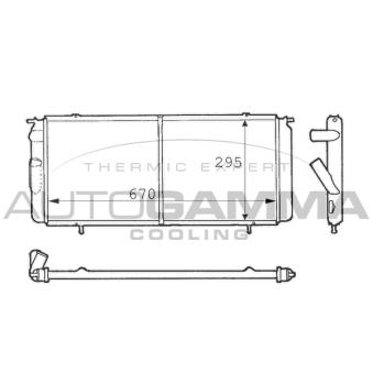 Radiateur, refroidissement du moteur AUTOGAMMA [100867]