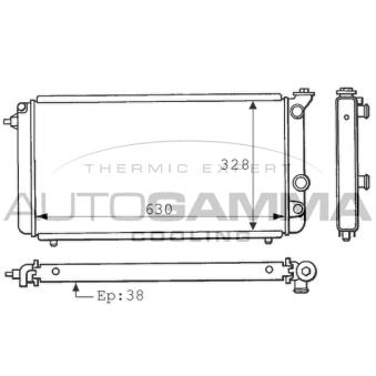 Radiateur, refroidissement du moteur AUTOGAMMA [100873]