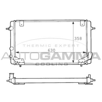 Radiateur, refroidissement du moteur AUTOGAMMA [100875]