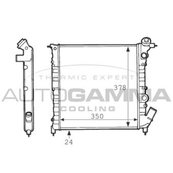 Radiateur, refroidissement du moteur AUTOGAMMA 100882