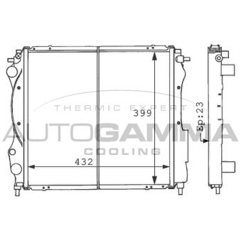 Radiateur, refroidissement du moteur AUTOGAMMA 100884