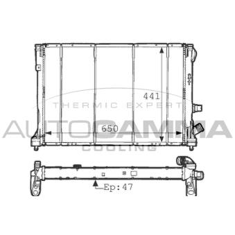 Radiateur, refroidissement du moteur AUTOGAMMA 100891