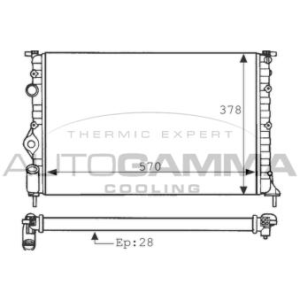 Radiateur, refroidissement du moteur AUTOGAMMA 100904