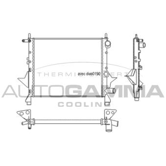 Radiateur, refroidissement du moteur AUTOGAMMA 100916