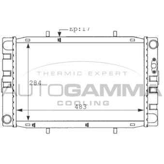 Radiateur, refroidissement du moteur AUTOGAMMA OEM GRD106