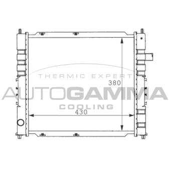 Radiateur, refroidissement du moteur AUTOGAMMA [100924]