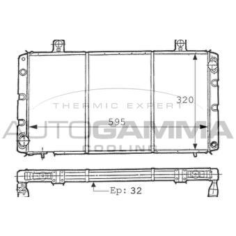 Radiateur, refroidissement du moteur AUTOGAMMA 100934
