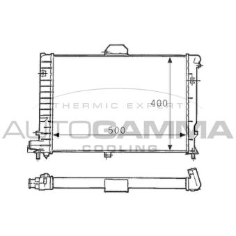 Radiateur, refroidissement du moteur AUTOGAMMA 100941