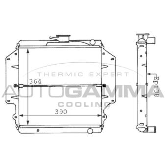 Radiateur, refroidissement du moteur AUTOGAMMA OEM 1770083001