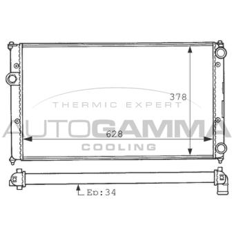 Radiateur, refroidissement du moteur AUTOGAMMA OEM 6K0121253M