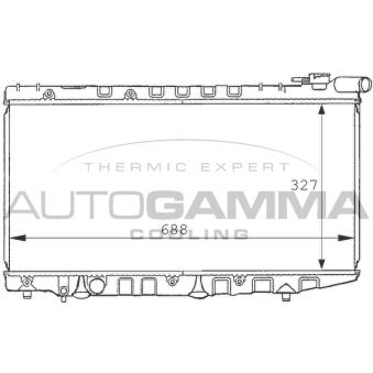 Radiateur, refroidissement du moteur AUTOGAMMA [101019]
