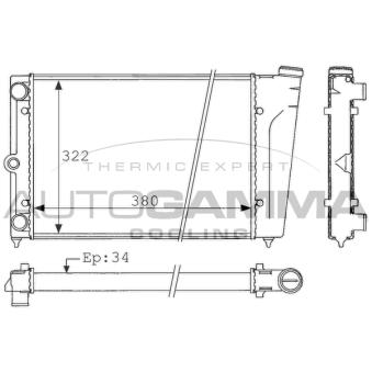 Radiateur, refroidissement du moteur AUTOGAMMA OEM 867121253