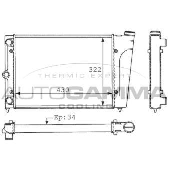 Radiateur, refroidissement du moteur AUTOGAMMA 101040