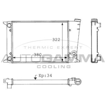 Radiateur, refroidissement du moteur AUTOGAMMA 101042