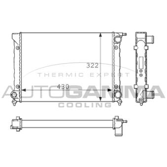 Radiateur, refroidissement du moteur AUTOGAMMA 101051