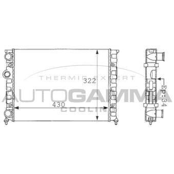 Radiateur, refroidissement du moteur AUTOGAMMA OEM 6n0121253b