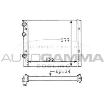 Radiateur, refroidissement du moteur AUTOGAMMA OEM 1H0121253BE