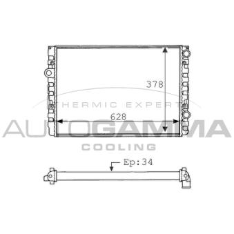 Radiateur, refroidissement du moteur AUTOGAMMA 101062
