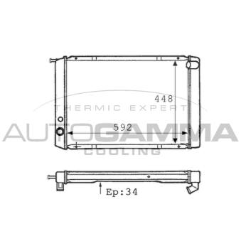 Radiateur, refroidissement du moteur AUTOGAMMA OEM 8601863