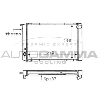 Radiateur, refroidissement du moteur AUTOGAMMA OEM 1257352
