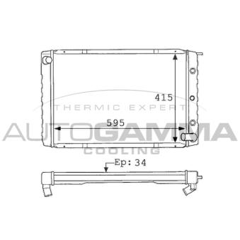 Radiateur, refroidissement du moteur AUTOGAMMA [101109]