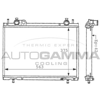 Radiateur, refroidissement du moteur AUTOGAMMA 101178