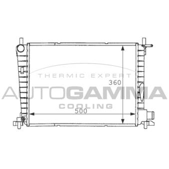 Radiateur, refroidissement du moteur AUTOGAMMA OEM 1012955