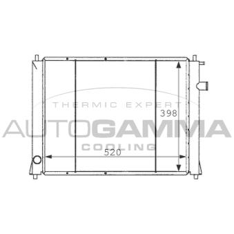 Radiateur, refroidissement du moteur AUTOGAMMA 101254