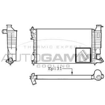 Radiateur, refroidissement du moteur AUTOGAMMA OEM 1331AX