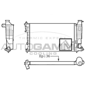 Radiateur, refroidissement du moteur AUTOGAMMA OEM 133094