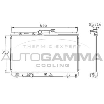 Radiateur, refroidissement du moteur AUTOGAMMA 101354