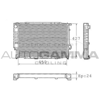 Radiateur, refroidissement du moteur AUTOGAMMA 101367