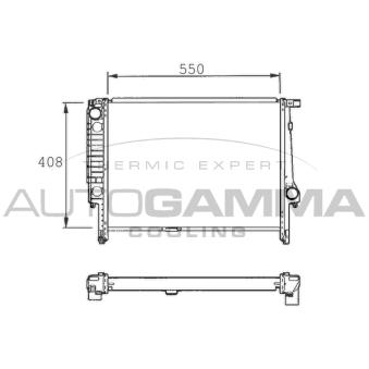 Radiateur, refroidissement du moteur AUTOGAMMA 101368