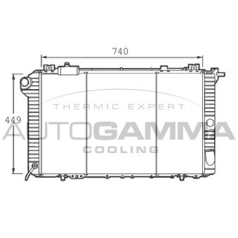 Radiateur, refroidissement du moteur AUTOGAMMA [101384]