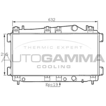 Radiateur, refroidissement du moteur AUTOGAMMA 101395