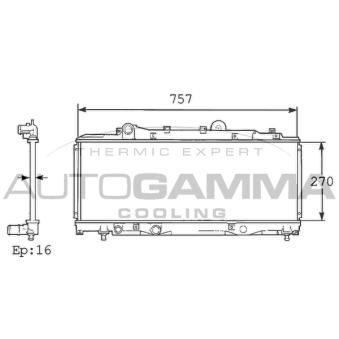 Radiateur, refroidissement du moteur AUTOGAMMA OEM 7785122
