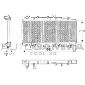 Radiateur, refroidissement du moteur AUTOGAMMA OEM 46723325