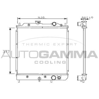 Radiateur, refroidissement du moteur AUTOGAMMA OEM MB660364